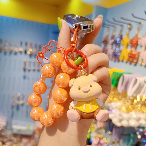 Little rabbit creative face toot little animal keychain pendant female cute couple key chain bag mobile phone pendant wholesale