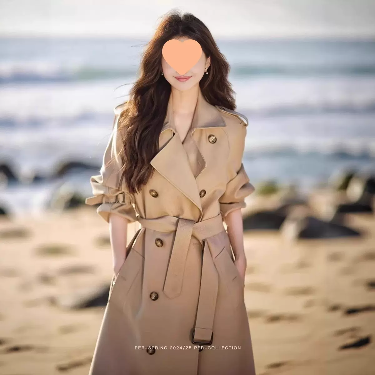 时尚卡其色风衣外套女2025新款春秋季中长款小个子英伦风韩系流行
