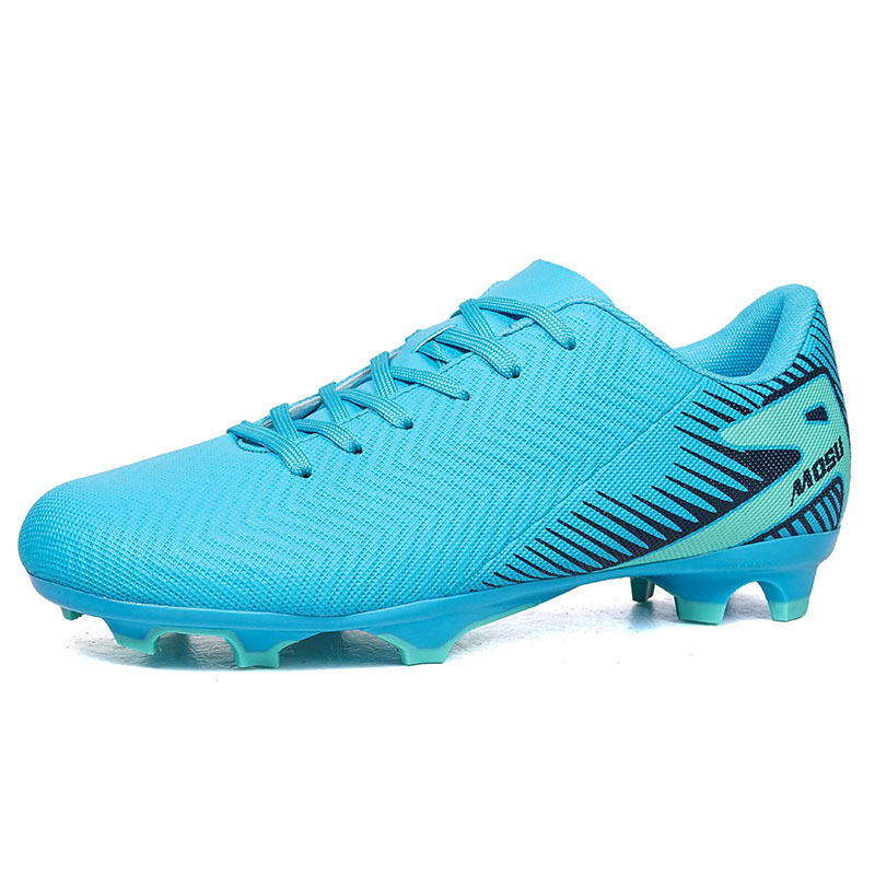 2025 nuevo transfronterizo hombre y mujer largo clavos de fútbol juvenil competición de zapatos de fútbol fábrica de ventas directas comercio exterior