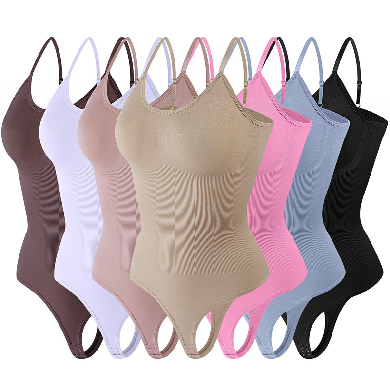 Women's Body Shaping jumpsuit postpartum corset waist slimming bodysuit tight plastic slimming jumpsuit sling one-piece thong clothes