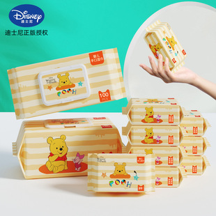 Disney Winnie the Pooh Baby Hand and Mouth Wipes 100 Pieces Large Pack Infant Newborn Wet Wipes Enlarged and Thickeneded