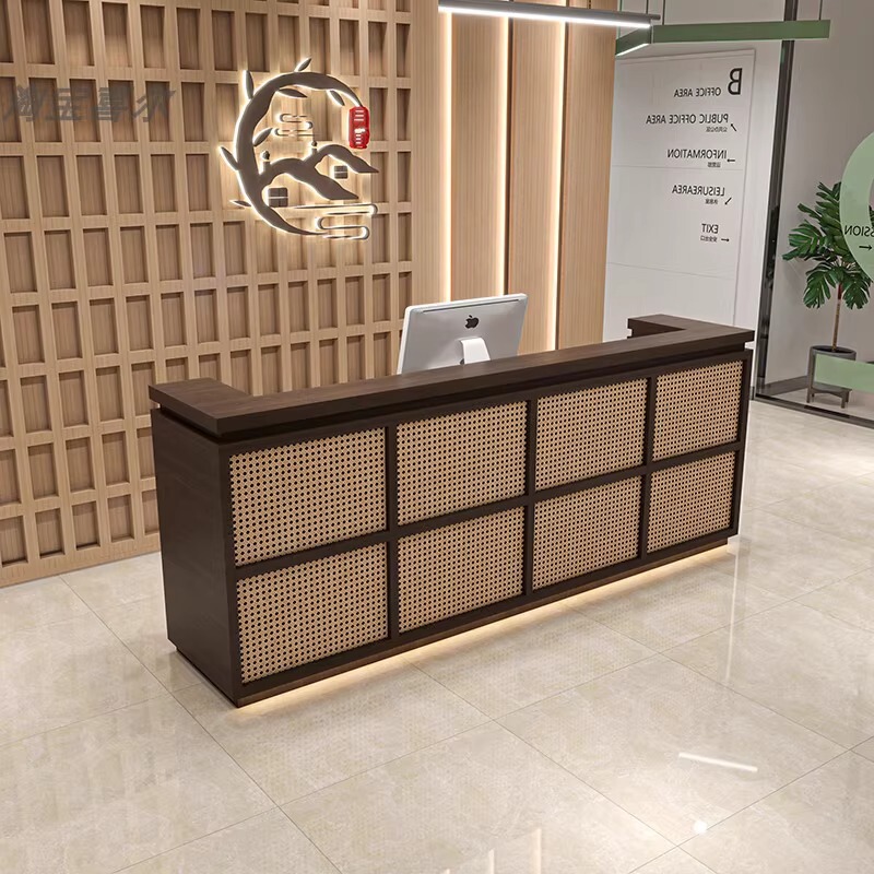 Retro Clothing Store Cashier Health Center Tea House Bar Ear Picking Beauty Salon Front Desk Yoga Studio Bed and Breakfast Reception Desk