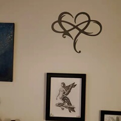 Eternal Love Infinity Heart Iron Decorative Indoor Hanging Metal Wall Decor Cross-border New Product