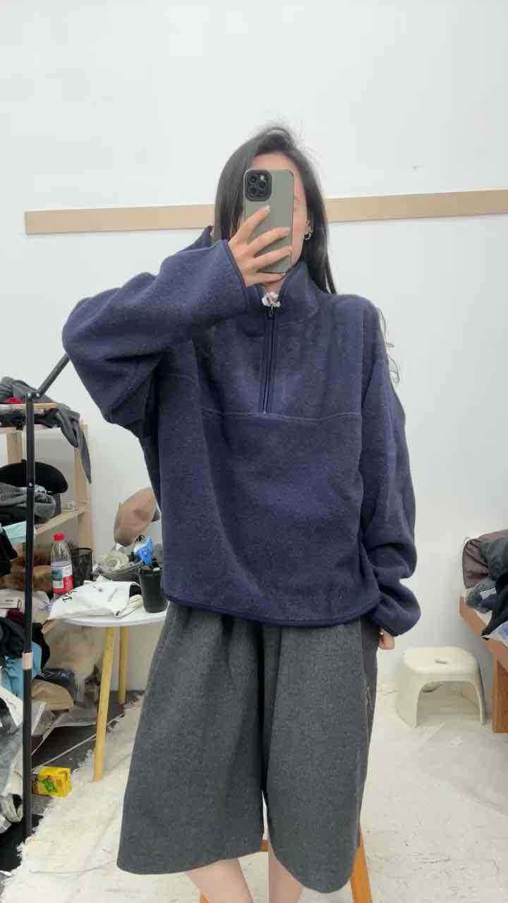 福利区 客供款绒面半拉链卫衣（原价159 不参加活动）