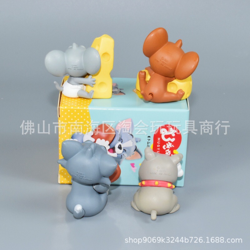 トレンディなフィギュアトムとジェリーチーズシリーズブラインドボックス貪欲なトムジェリーモデル装飾品人形ガシャポン|undefined