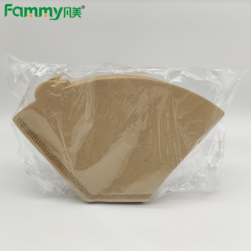 Fan-shaped hand coffee filter paper mocha ice drop coffee maker V60 American pot Vietnam leak cup filter paper bag