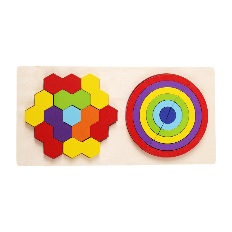 Madera Tetris juguetes de puzzle para niños bloques de construcción para niños y niñas de 3 - 6 años de edad puzzle puzzle