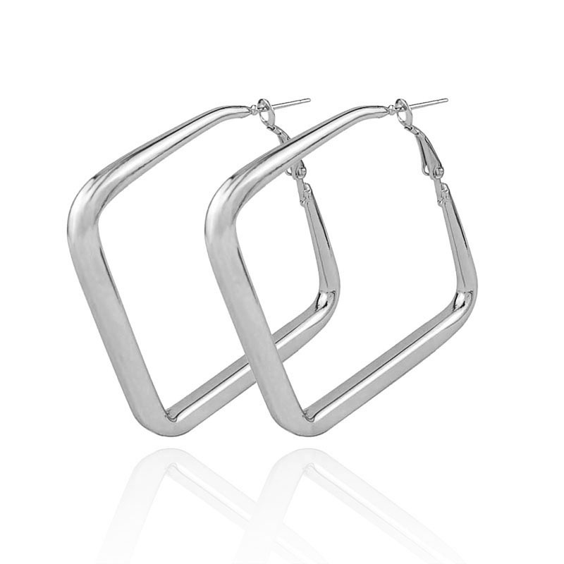 32g Weight 1 Pair Fashion Square Alloy Women's Earrings