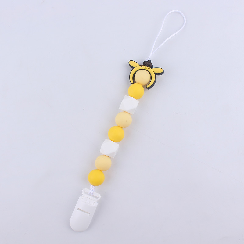 Comercio exterior Amazon nuevo bebé chupete cadena pezón cuerda silicona mordedor cadena anti-caída