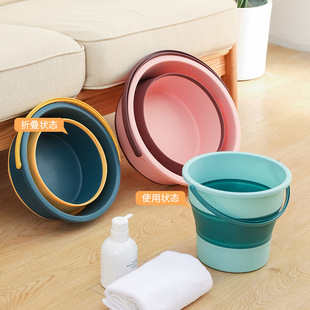 Car Household Foldableing Bucket Car Portable Stowable Car Wash Bucket Outdoor Travel Fishing Telescopic Bucket