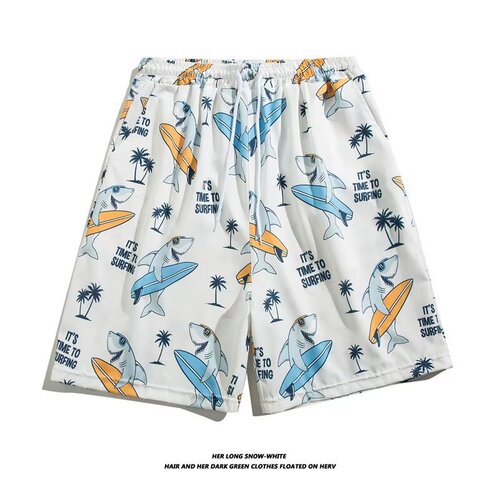 Hawaiian beach shorts, men's summer new quick-drying casual sweatpants, Sanya seaside vacation all-matching quarter pants