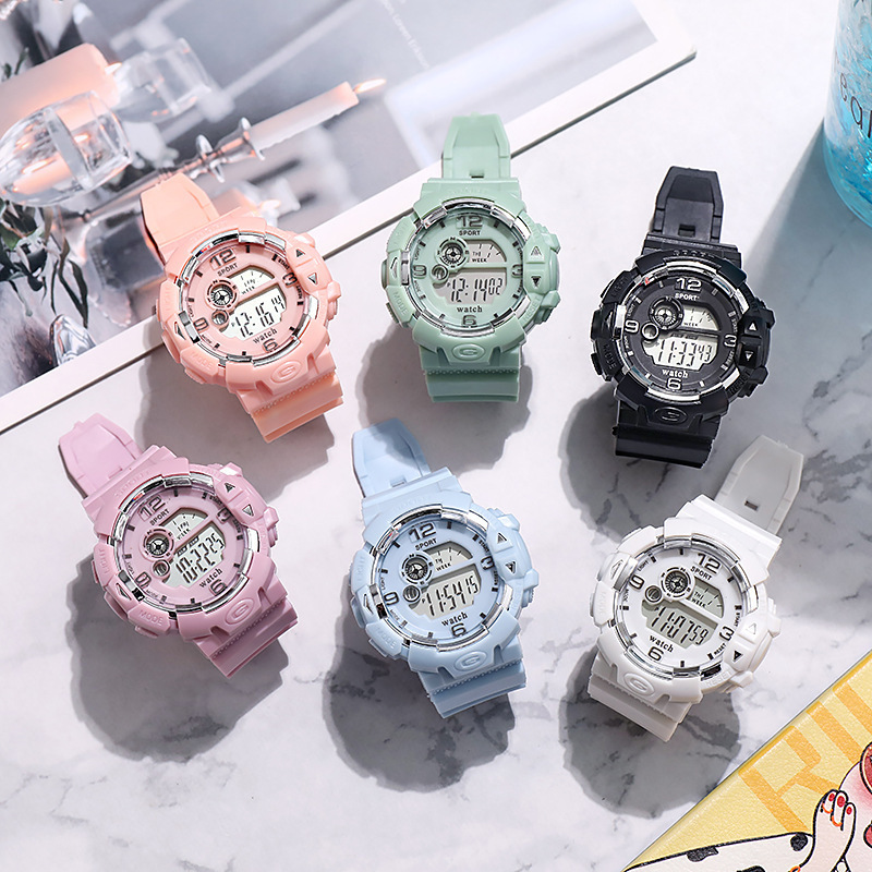 Nuevo INS estudiante fiesta reloj deportivo multifuncional reloj electrónico directo de fábrica reloj luminoso impermeable para hombres y mujeres