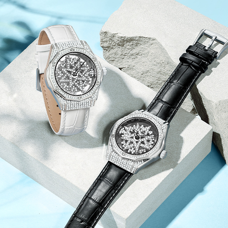 Mark Waffee Mark Fairwhale Brand Watch Women's Elegant Diamond-encrusted Waterproof Quartz Watch