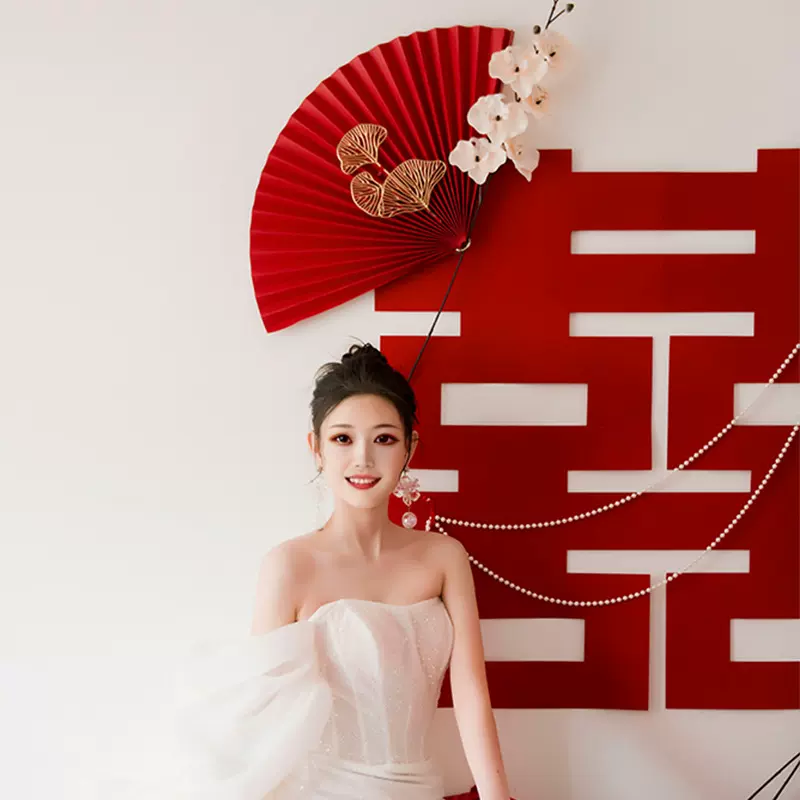 喜字贴婚房布置结婚客厅新房囍字婚礼男方女方卧室床头背景墙装饰