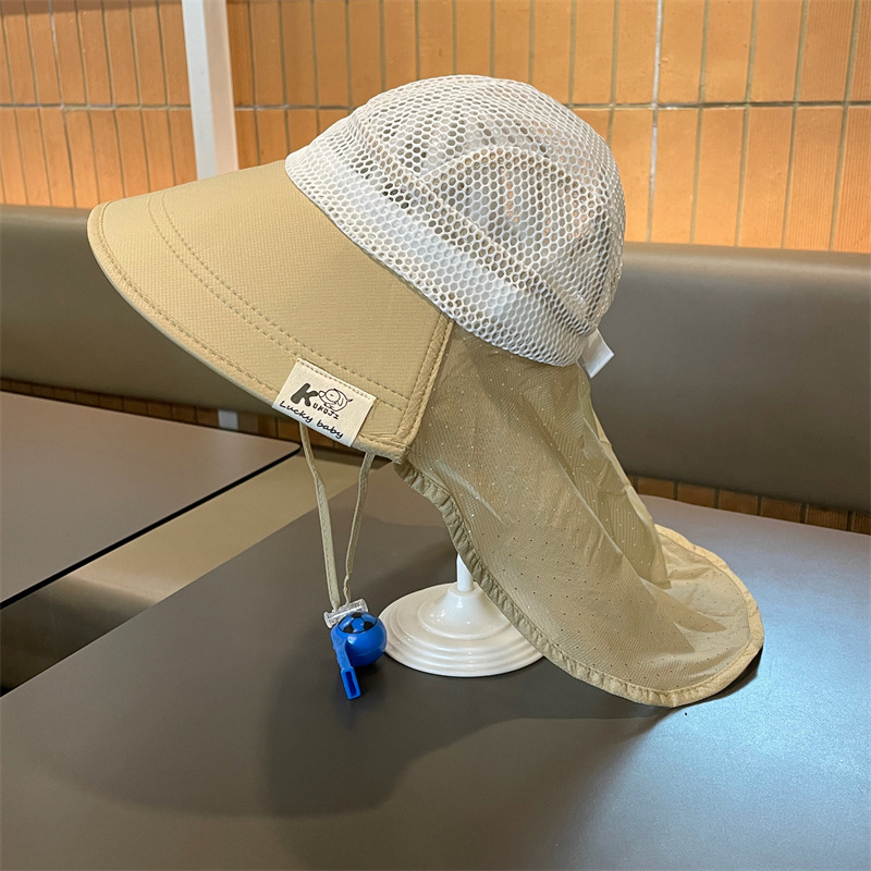 Sombrero para niños Sombrero de protección solar transpirable de malla fina de verano para niños y niñas Sombrero para el sol de viaje para bebés Gorro para el sol de cuello