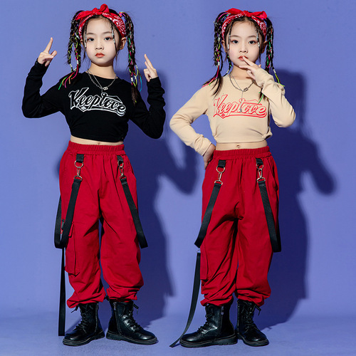 Children jazz dance rapaper gogo dancers dance costumes girls hip-hop jazz dance clothing cheerleaders performance hiphop runways dance outfits