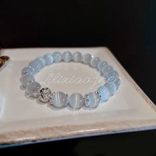 【网红爆款】猫眼石手串2025年新款轻奢小众精致高级感转运珠水晶