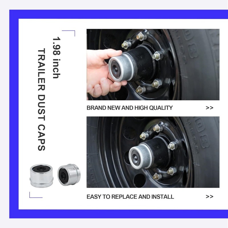 Trailer RV modification accessories trailer axle dust cover 1.98 inch grease cover hub bearing anti-sink cap