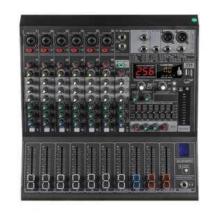 6-Way Reverb Effect 8-Way Equalizer Mixer USB Bluetooth Reverb Stage 7-Band Equalizer Wedding Ktv Mixing