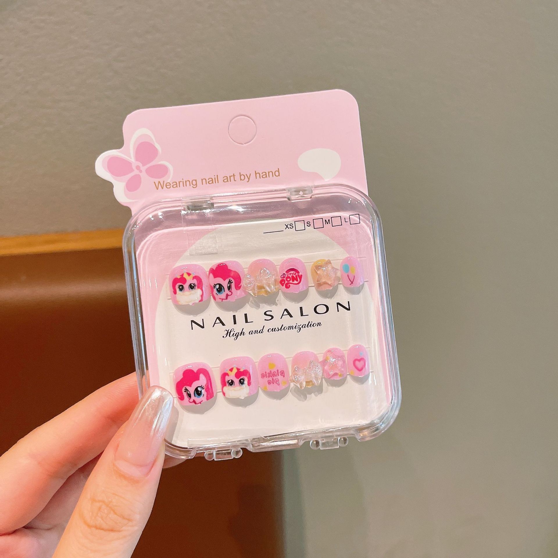 Niños estereoscópicos hechos a mano para usar uñas adorables pegatinas de uñas de dibujos animados para chicas juguetes