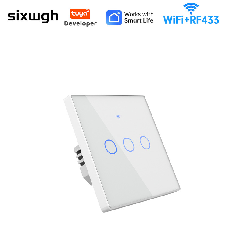 涂鸦WiFi智能开关家用智能无线控制面板alexa语音玻璃触摸开关|undefined