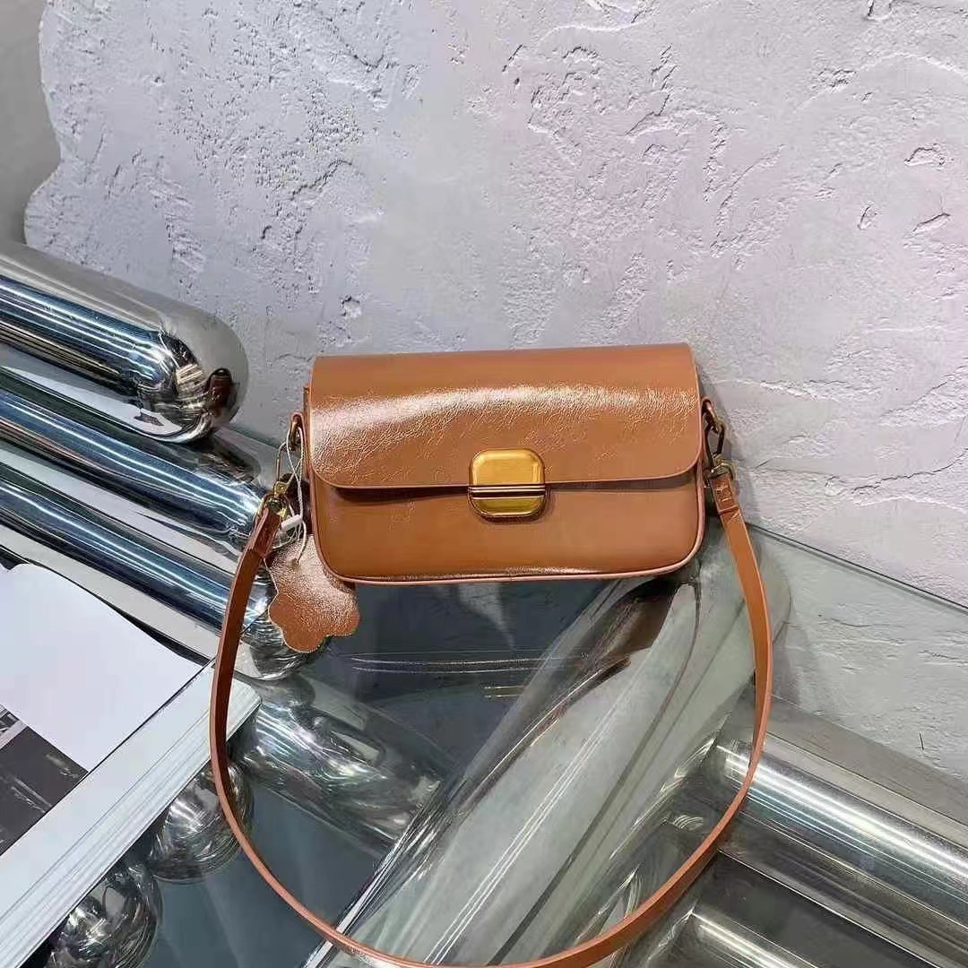 Freizeit kleine High-End-Nische, Kettenölwachsleder-Achseltasche, Damen 2024 neu modisch und vielseitig_voghion.com