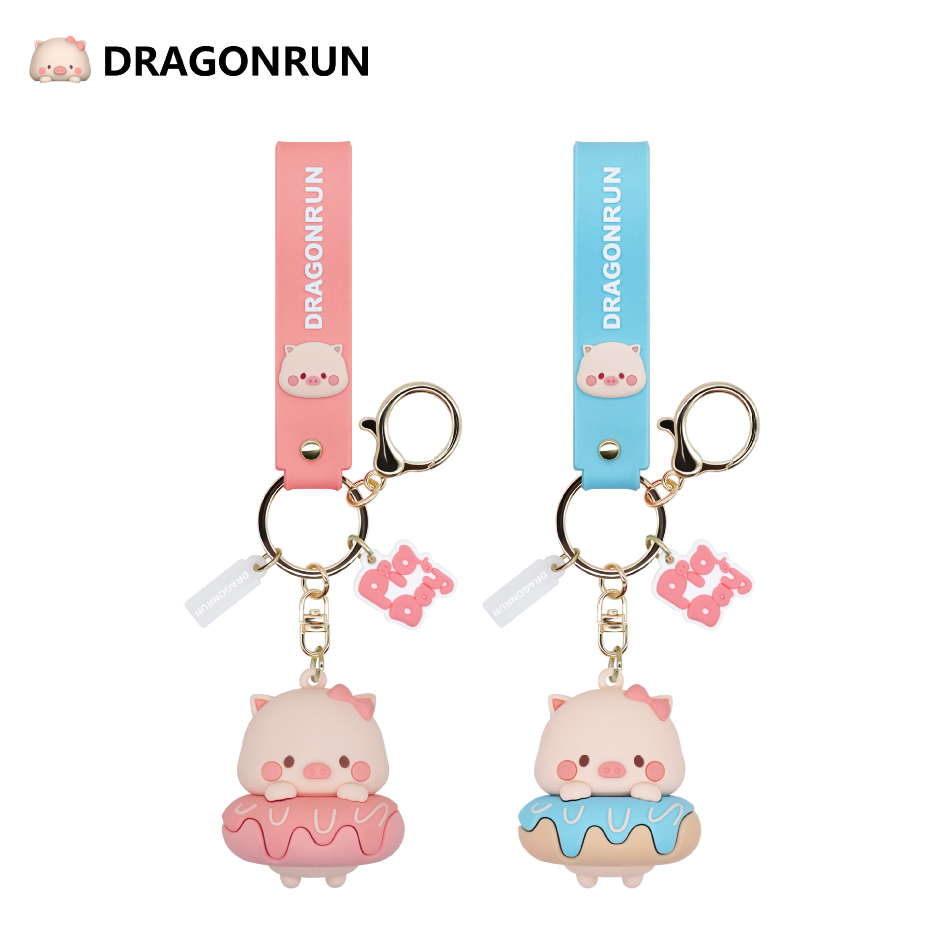 正版授权猪小趴钥匙扣软胶挂件女可爱潮流时尚卡通钥匙链包包挂件