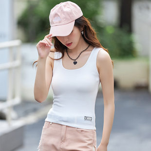 Demi-season base vest, bra top sleevless, T-shirt, top with cups