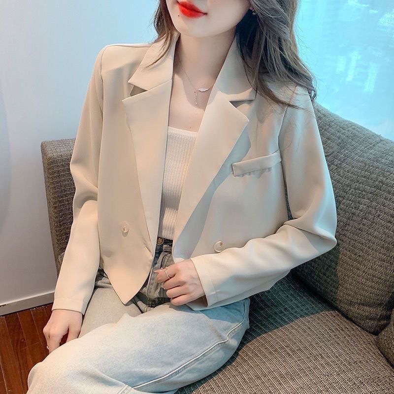 法式西服小个子秋洋气减龄短款上衣气质西装外套女2025新款爆款|undefined