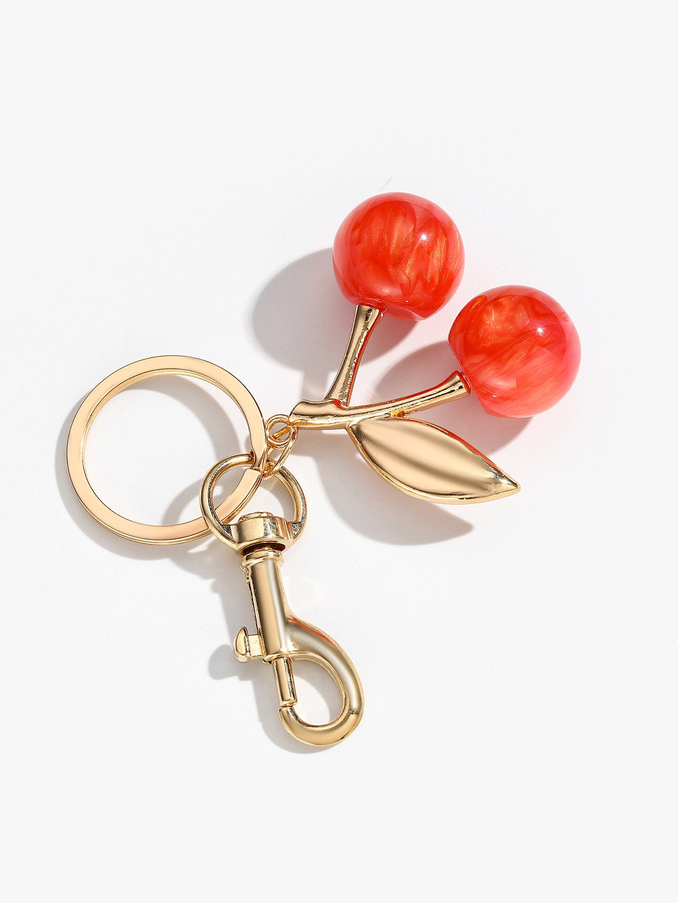 34g Weight Keychain Classification 1 Piece Quantity Daily Occasion Resin Material Cherry Pattern Unisex Gender Cute Style Cute Cherry Resin Unisex Keychain 6