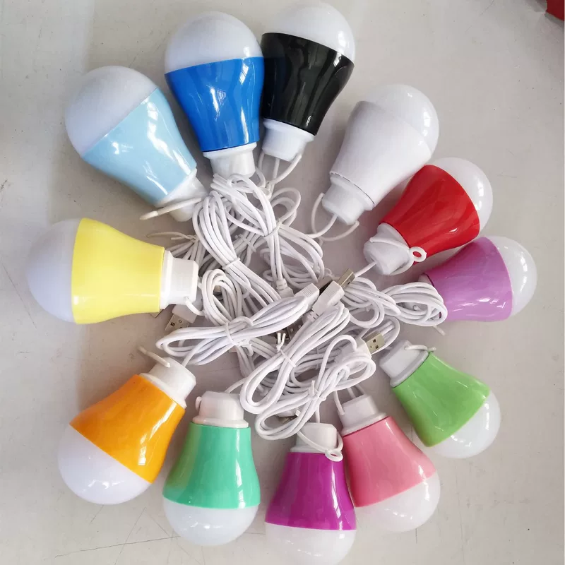 Лампочка USB 5В с пузырьковым LED светом, одно перетягивание, подарочные светильники с пузырьками V8 шарикового типа