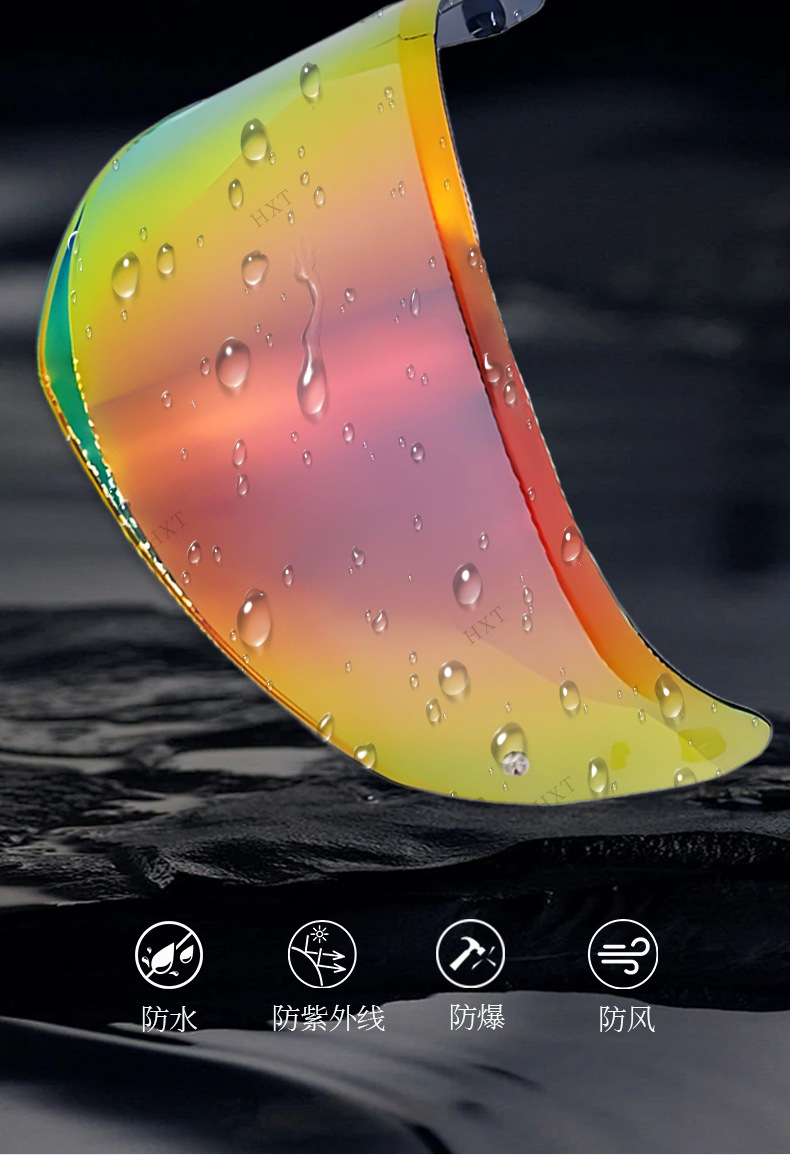 Ff808 Is Suitable for Ff808 Motorcycle Helmet Visor Lenses, Day and Night Universal Color-Changing Helmet Sun Protection Lens Accessories