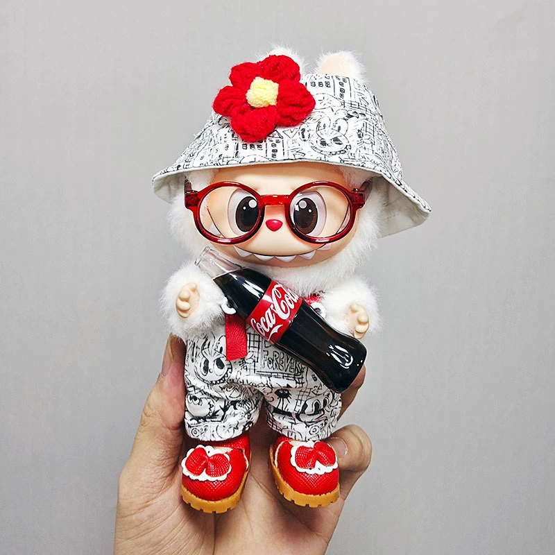 Коллекция Labubu Coca-Cola: одежда для праздников 3 поколений для Rabubu кукол – милый наряд куклы