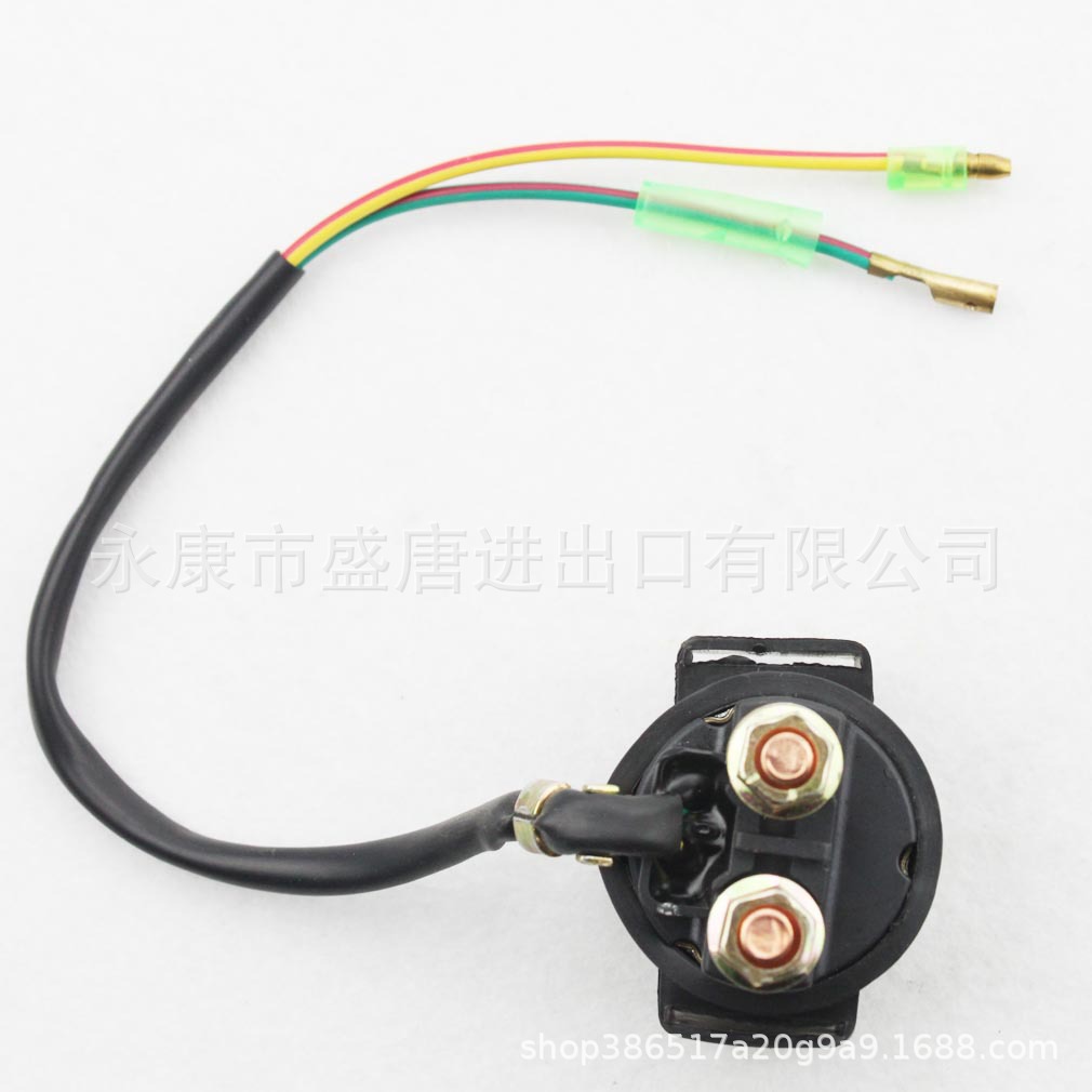 GOOFIT relay starter solenoid valve (without cover) adapted to motorcycle ATV scooter snowmobile