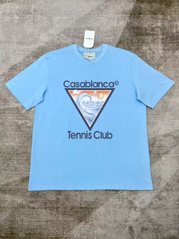 【260g】カサブランカプリント トレンド個性柄 メンズ レディース ゆったり半袖Tシャツ|undefined