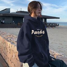 A006 2025跨境华棉复合-薄款310g-加绒400g 连帽卫衣女秋冬装