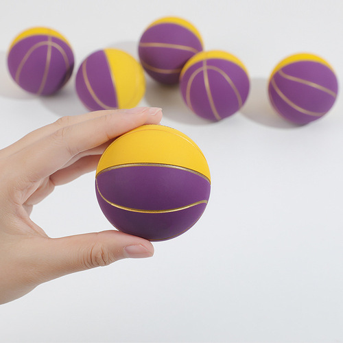 New ultra-high elastic rubber small basketball students and children decompression elastic ball toy gashapon machine jumping ball wholesale