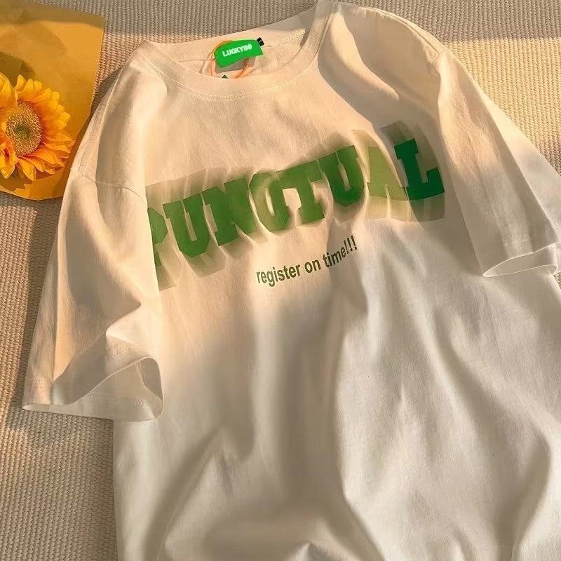 ZM206 Short Cotton Short-sleeved T-shirt Men's Summer Clothes American Heavy-weight Loose Trendy Top Clothes