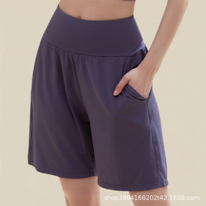 C08 purple shorts [single piece back waist pocket]