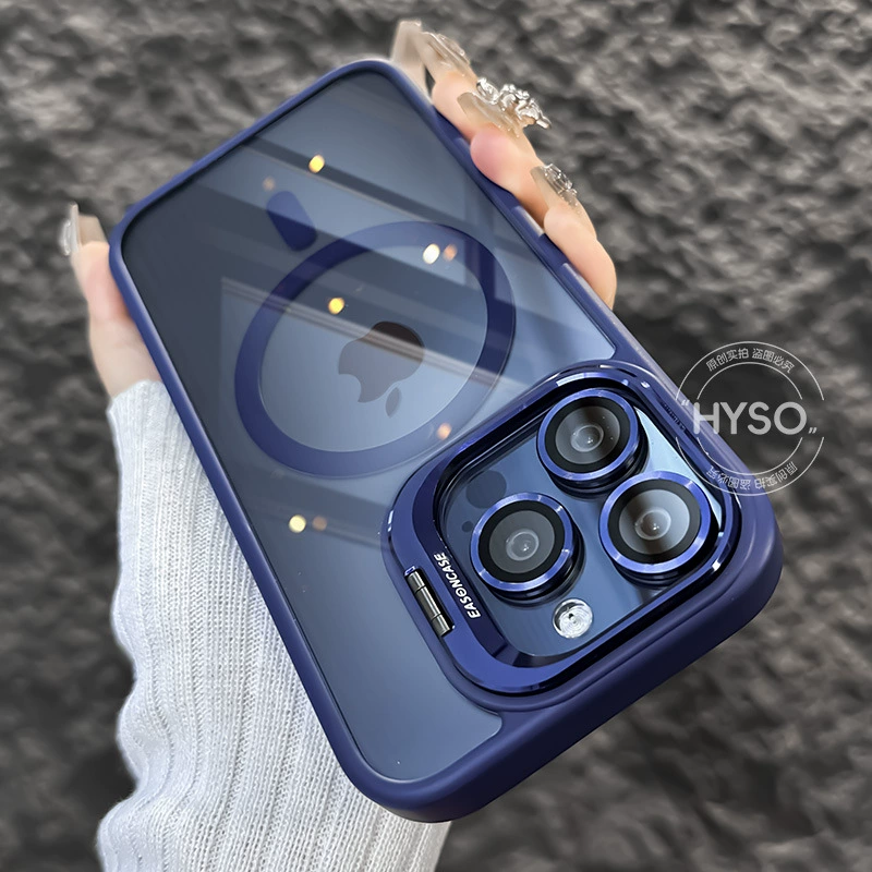 Чехол для телефона Apple iPhone 11–17 совместимый, невидимый кронштейн с магнитной фиксацией, защита от падений