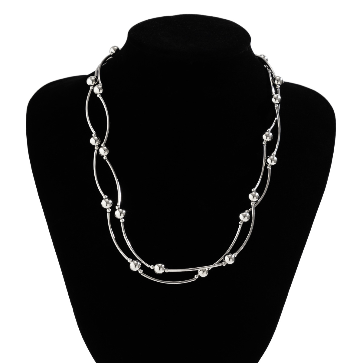 Glam Übertrieben Geometrisch Ccb Künstliche Perle Perlen Überzug Valentinstag Frau Halskette display picture 38