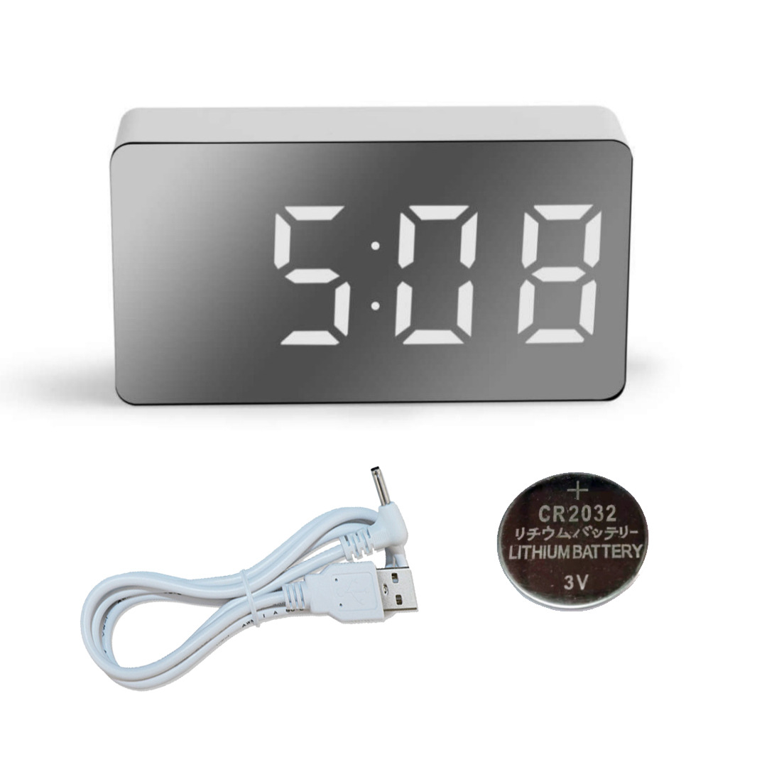 흰색 케이스, 흰색 조명, 검은색 거울면 디자인에 메모리 배터리 장착