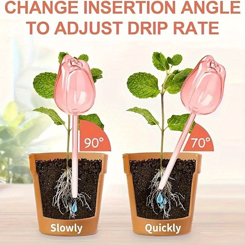 Nuevos productos transfronterizos, regador de flores de tulipanes de plástico, cultivo de flores, filtración de agua, riego por goteo, plantas verdes, plantas en macetas, regador de flores automático, jardinería