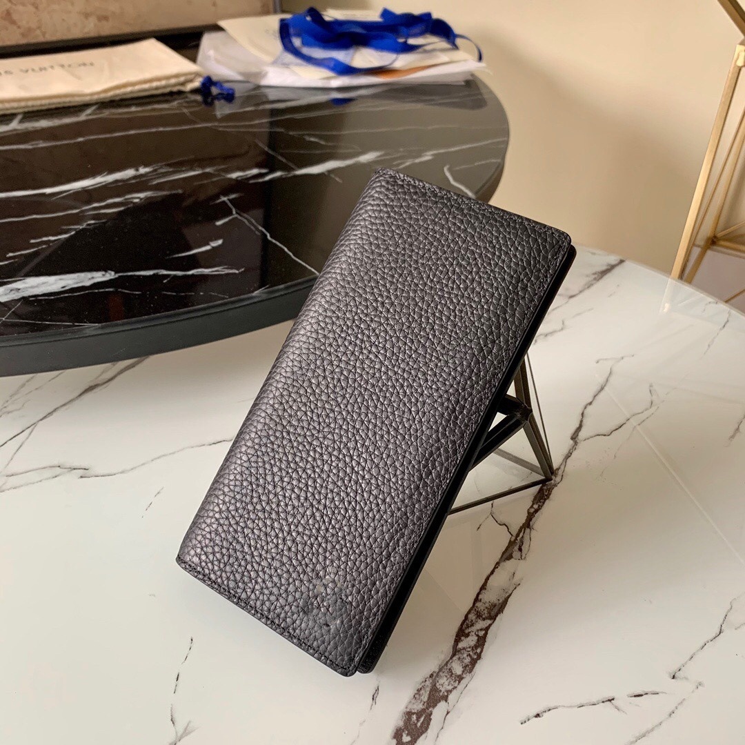 Portefeuille homme en cuir de vachette souple, pliable horizontal, style papa, avec technologie NFC et finition acier de haute qualité._voghion.com