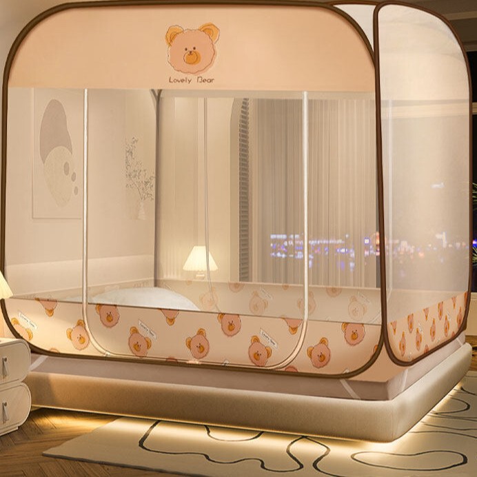No-Installation Mosquito Net for Home Bedroom, 1.5m Bed Anti-Fall Protection for Children and Infants, 2025 New Model, Full-Cover Mosquito Protection No-Installation Mosquito Net for Home Bedroom, 1.5m Bed Anti-Fall Protection for Children and Infants, 2025 New Model, Full-Cover Mosquito Protection