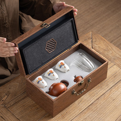 2025 新紫砂ティーセット小さなセット家庭用 1 ポット 3 カップティーポットギフトボックスギフトビジネスギフト
