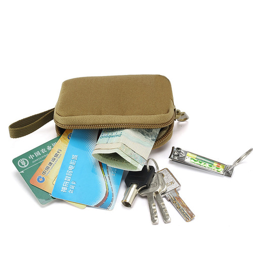 Leisure Multi-functional Card Bus Card Earphone Small Hang Bag MOLLE Tactical Outdoor Storage Key Chain Wallet