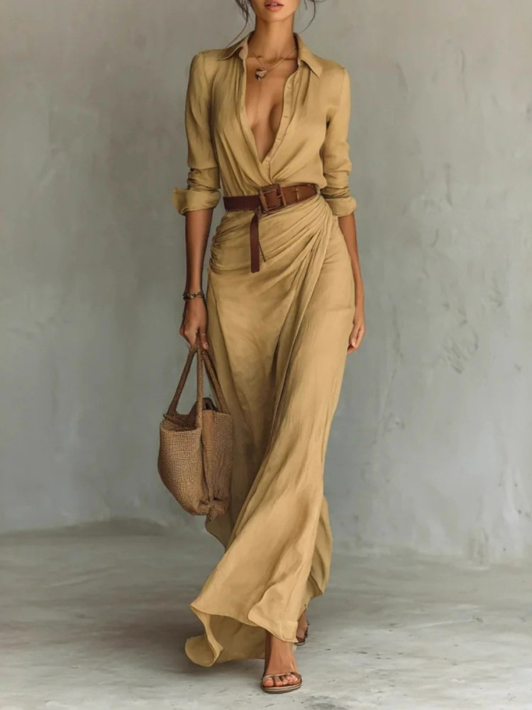 Autumn elegant sexy solid color skirt