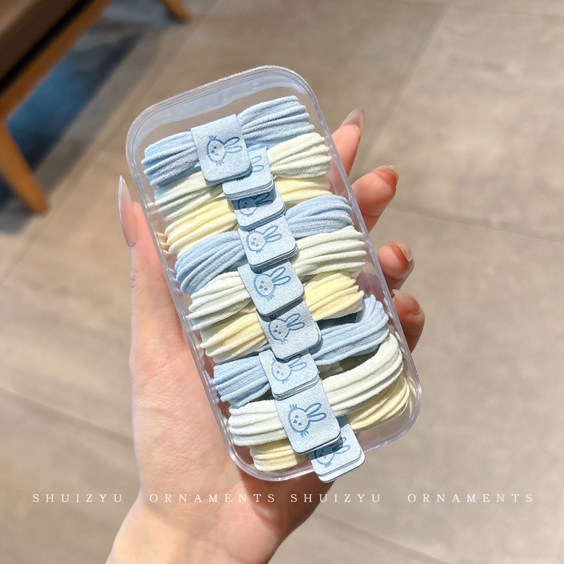 Mascarilla facial de alta elasticidad, lazo para el cabello, cola de caballo alta, cuerda para el cabello sin costuras para niños, no daña el cabello, banda de goma de cuerda para la cabeza para niñas