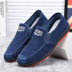 2022春秋新款男鞋子透氣老北京布鞋男休閒單鞋防滑軟底板鞋工作鞋